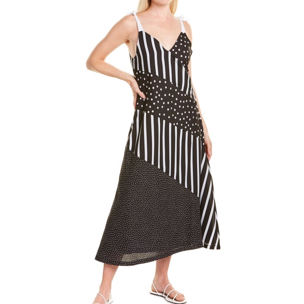 NWT Solid & Striped Bias Striped Maxi Dress